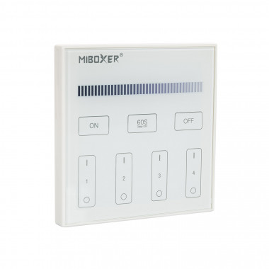 Producto de Mando RF 220-240V AC de Pared para Regulador LED Monocolor 4 Zonas RF MiBoxer T1