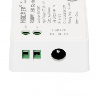 Producto de Controlador Regulador RGBW 12/24V DC + Mando RF 8 Zonas MiBoxer