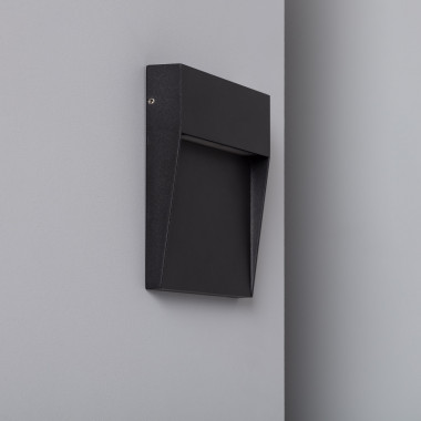 Baliza Exterior LED 6.5W Superficie Pared Cuadrado Negro Jade