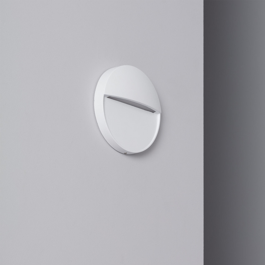 Produto de Aplique de Parede LED 4W de Alumínio Circular Jade Branco