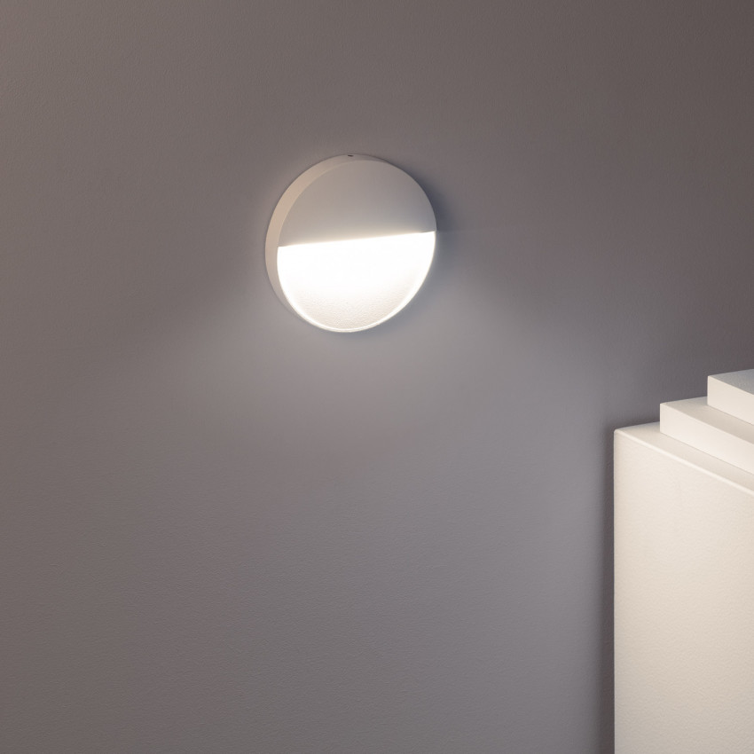 Produto de Aplique de Parede LED 4W de Alumínio Circular Jade Branco