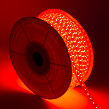Product Bobina de Tira LED Regulable 220V AC 60 LED/m 50m Rojo IP65 Ancho 14mm Corte cada 100 cm