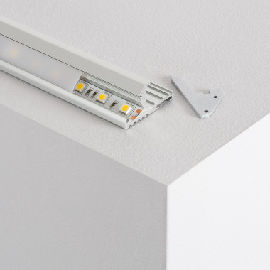 Produto de Perfil de Alumínio para Escada Dupla Iluminação 1m para Duas Fitas de LED Até 10mm