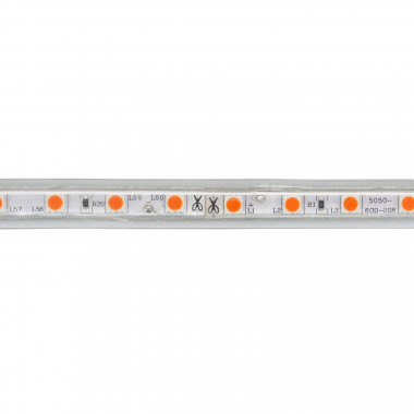 Produto de Fita LED 220V AC 60 LED/m Laranja IP65 à Medida Largura 14mm Corte cada 100cm