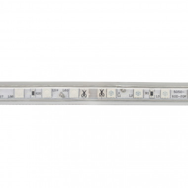 Produto de Fita LED 220V AC 60 LED/m Azul IP65 à Medida Largura 14mm Corte cada 100cm