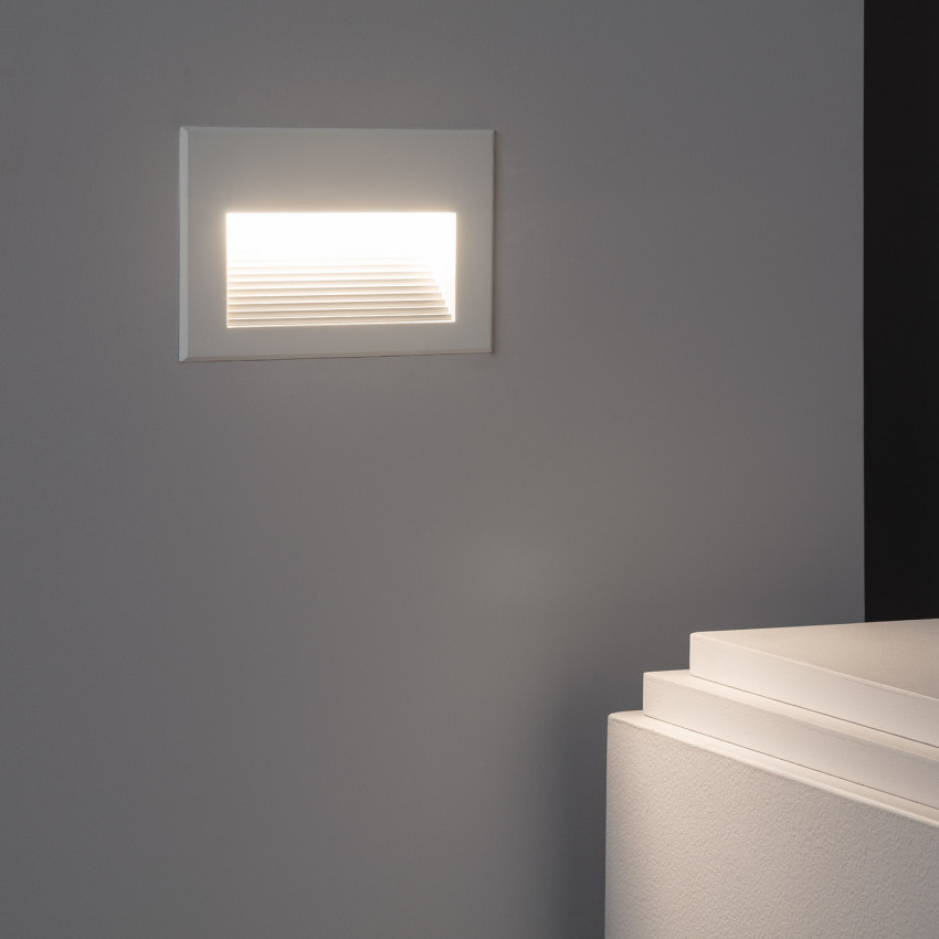 Produto de Baliza de Parede LED 5W de Alumínio Branco para Exterior Goethe Horizon