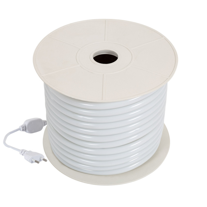 Producto de Bobina Neón LED Regulable 220V AC 120 LED/m 50 m Circular 360 Naranja IP67 a Medida Corte cada 100 cm