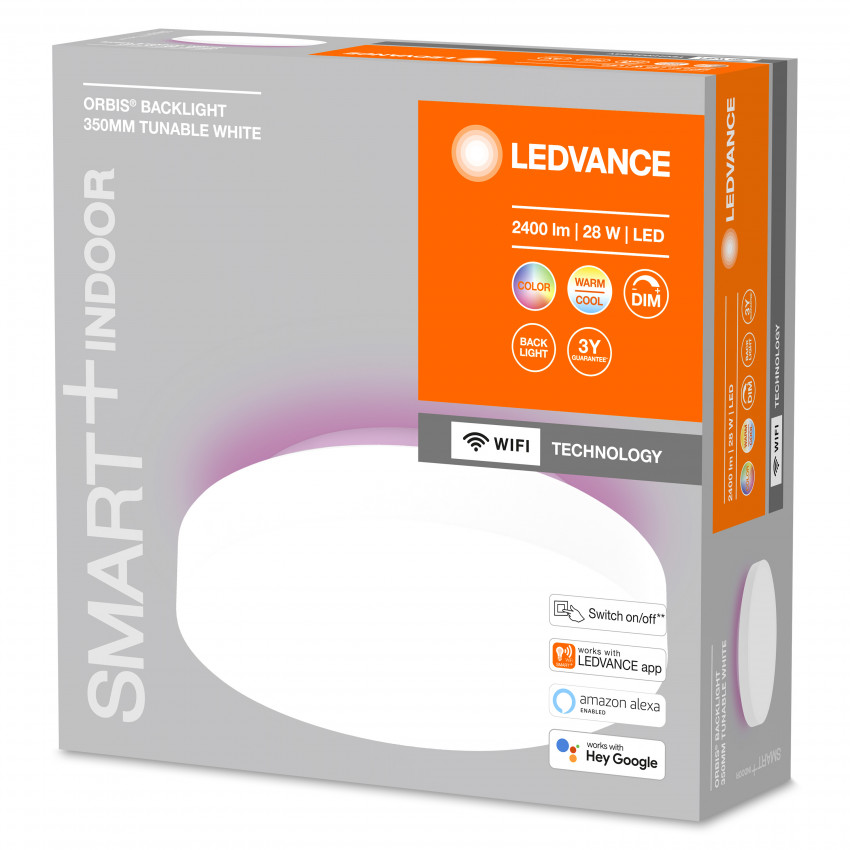 Producto de Aplique de Techo LED 28W Smart+ WiFi ORBIS Backlight LEDVANCE 4058075573574