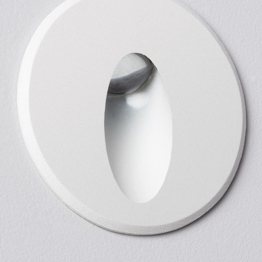 Produto de Baliza de Parede LED 3W de Alumínio Circular Oval Wabi Branca