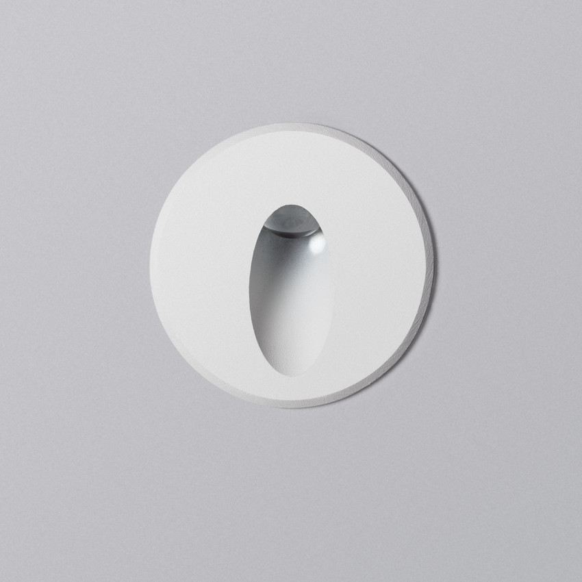 Produto de Baliza de Parede LED 3W de Alumínio Circular Oval Wabi Branca