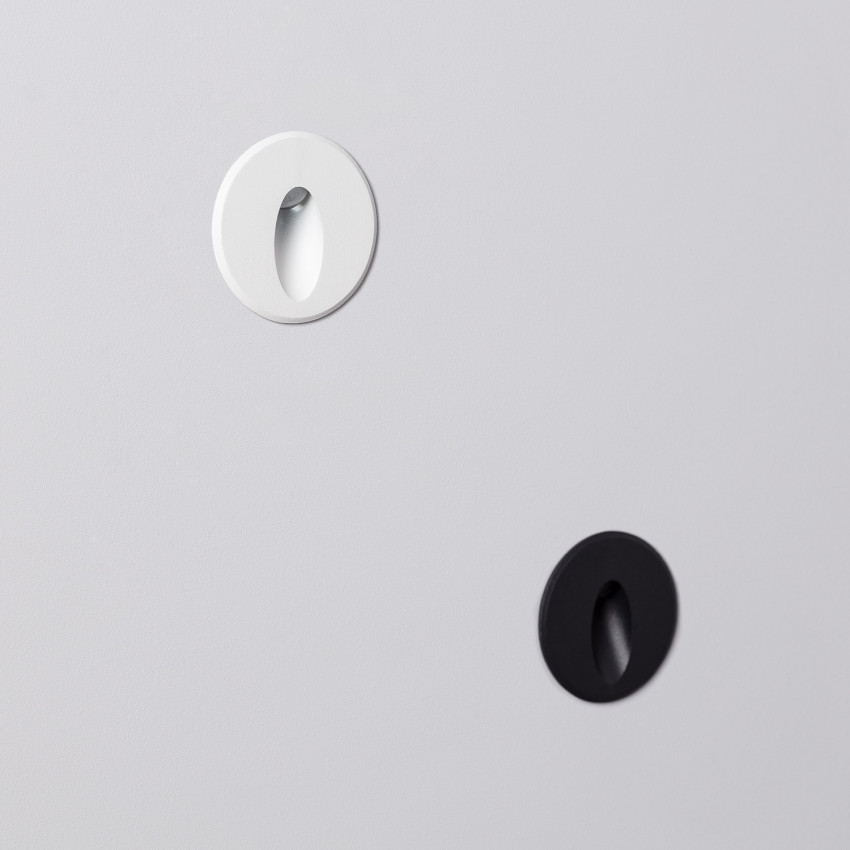 Aplique LED 3W Cicular de Aluminio Oval Wabi Blanco