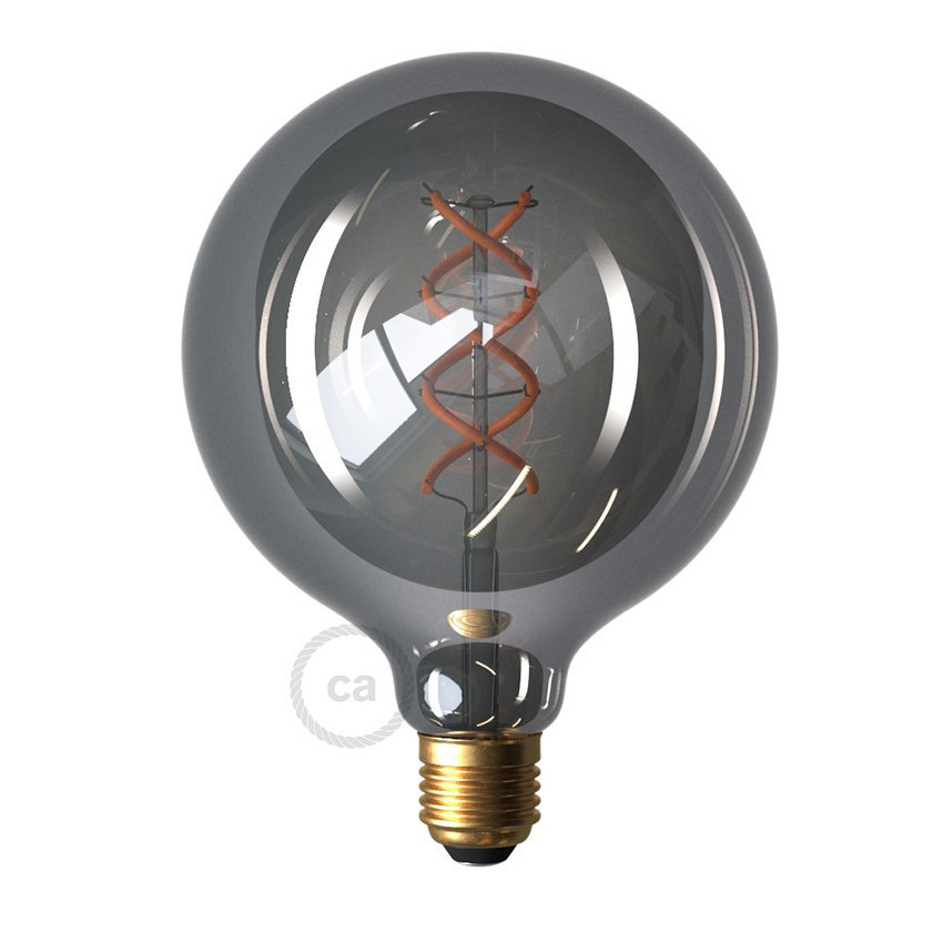 Bombilla Filamento LED E27 5W 150 lm G125 Regulable Smoky Creative-Cables DL700179