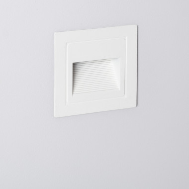 Baliza de Parede LED 3W de Alumínio Quadrada para Exterior Wabi Branco