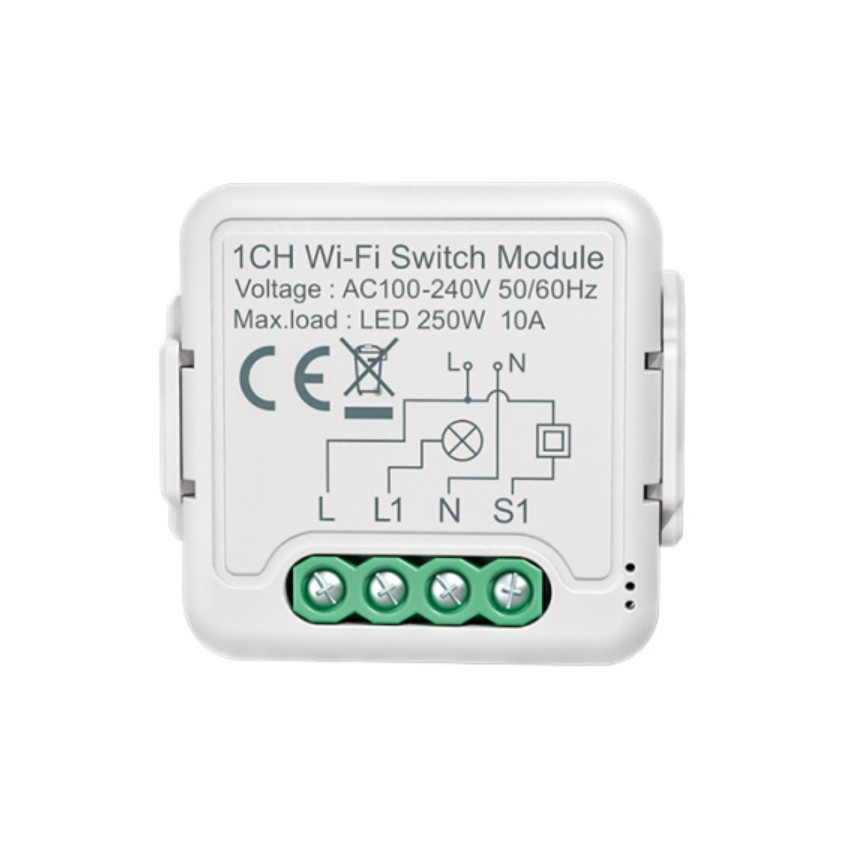 Interruptor WiFi Compatible con Interruptor y Pulsador Convencional