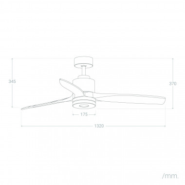 Ventilador de Techo LED Mersin Blanco Madera 132cm Motor DC - efectoLED