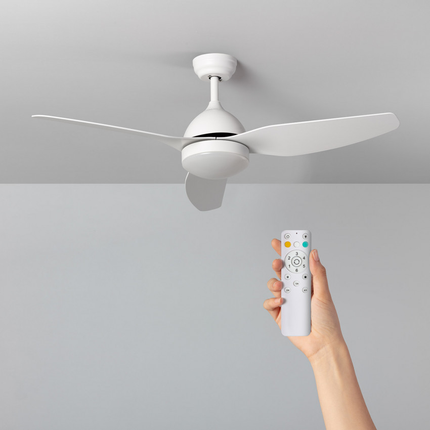 Produto de Ventoinha de Teto Exterior LED Woolworth Branca 127cm Motor DC