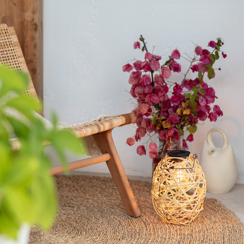 Produto de Candeeiro de Mesa LED Solar Exterior Rattan Baihar 