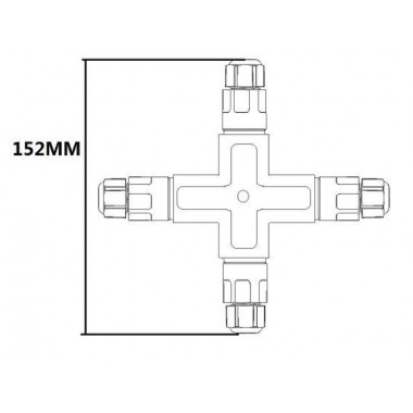 Producto de Conector de Cable Estanco 3 Contactos Tipo X con Conector Rápido 0.5mm²-2.5mm² IP68