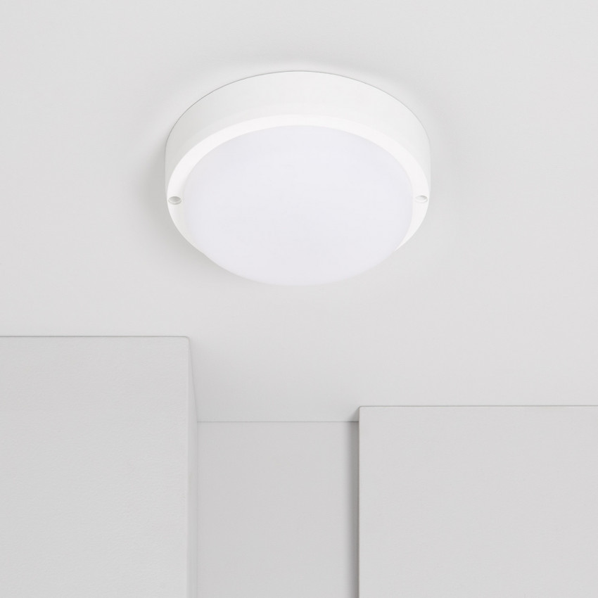 Plafon LED 15W Circular para Exterior Ø140 mm IP65 Hublot White