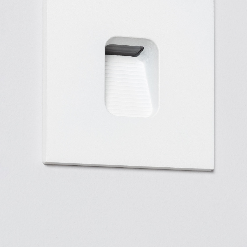 Producto de Baliza Exterior LED 2W Empotrable Pared Cuadrado Blanco Grasset