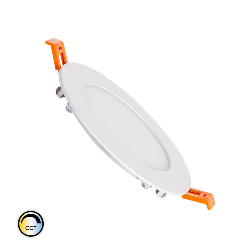 Placa LED 6W Circular SwitchCCT Seleccionable Corte Ø 110 mm Regulación Compatible con Mando RF V2