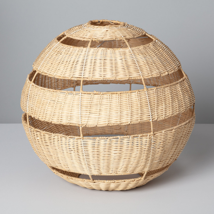 Abajur Candeeiro Suspenso de Rattan Big Bulang Ø500 mm 