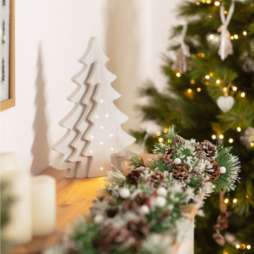 Fotografia do produto: Árvore de Natal LED Madeira à Pilhas Kolm 