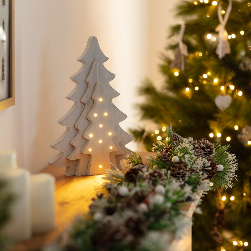 Produto de Árvore de Natal LED Madeira à Pilhas Kolm 