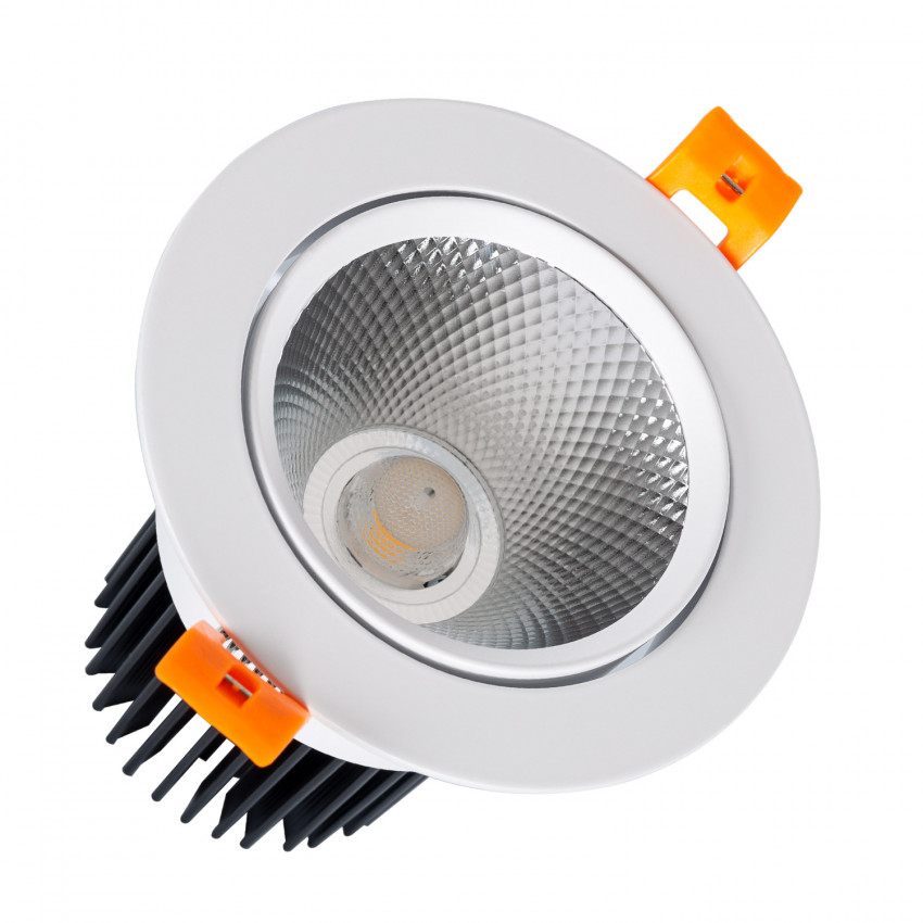 Producto de Foco Downlight LED 15W COB Direccionable Circular Blanco Corte Ø90 mm CRI92 Expert Color No Flicker