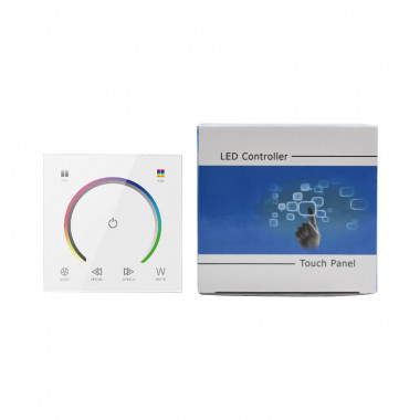 Controlador Regulador Parede Táctil para Fita LED 12/24V DC RGBW