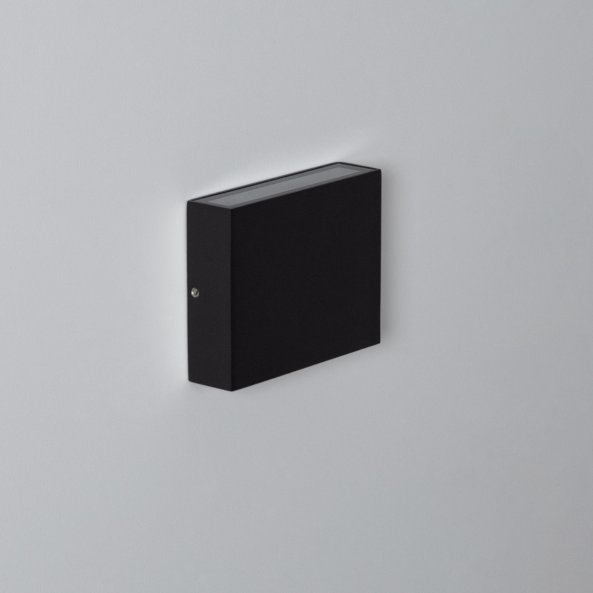 Aplique de Parede Exterior LED 6W Iluminação Dupla Face Quadrado Preto Kaysa 