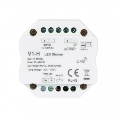 Producto de Regulador LED RF 12/48V para Tira LED Monocolor Compatible con Pulsador