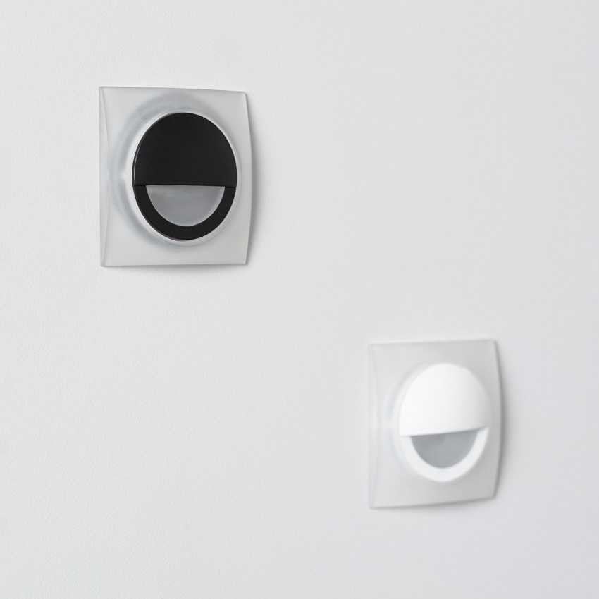 Aplique LED 3W Cuadrado de Aluminio Occulare Blanco