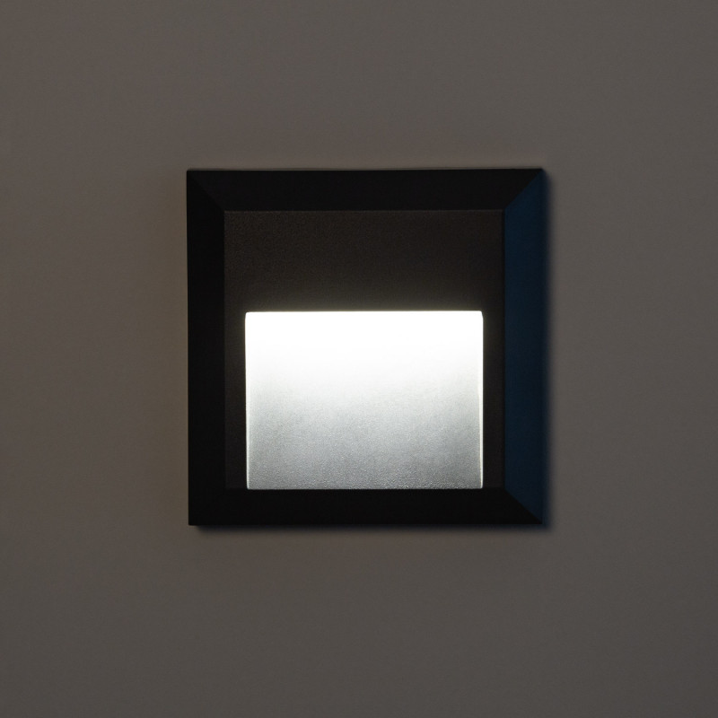 Producto de Baliza Exterior LED Superficie Pared Cuadrado Negro Byron