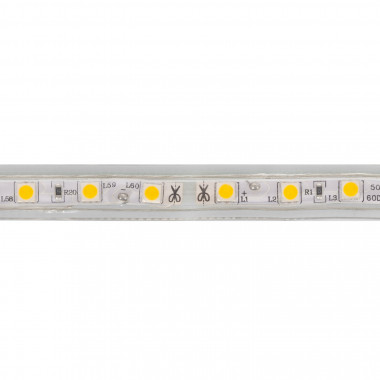 Producto de Bobina de Tira LED Regulable 220V AC 60 LED/m 50m Blanco Cálido IP65 Ancho 14mm Corte cada 100 cm