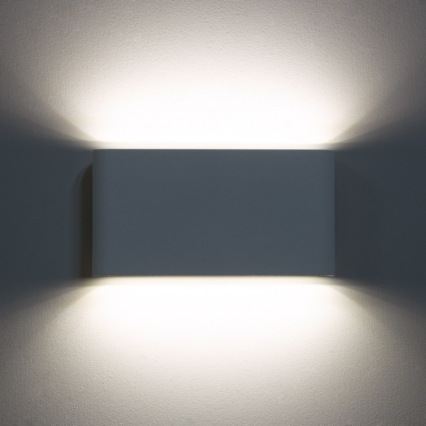 Produto de Aplique de Parede Exterior LED 12W Iluminação Dupla Retangular Branco Einar