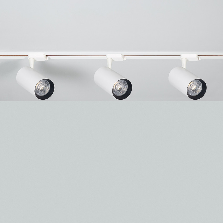 Lámpara de Techo LED Empotrable 3x30W Focos Orientables Blanco 1m