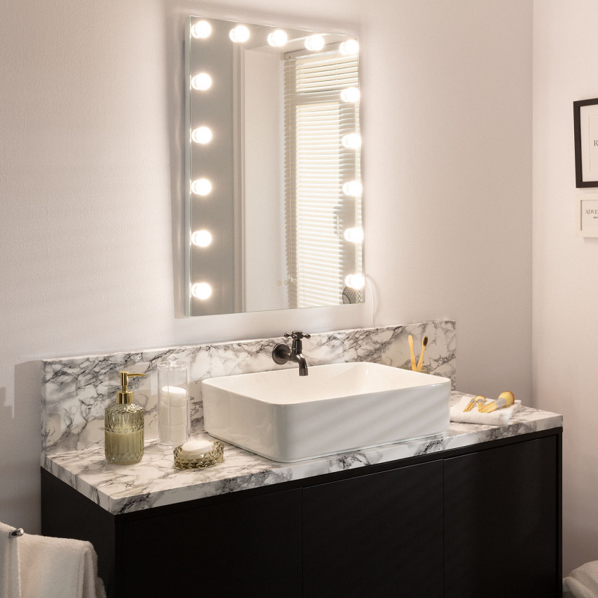 Espejo Baño con Luz LED 70x50 cm Essauira  