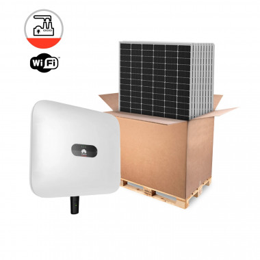 Kit Solar Híbrido HUAWEI Industrial Admite Bateria LG Trifásico 8-10 kW Painel RISEN