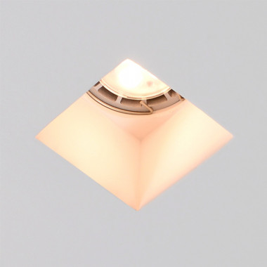 Produto de Aro Downlight Integração em Gesso/Pladur Quadrado para Lâmpada LED GU10 / GU5.3 Corte 123x123 mm UGR17