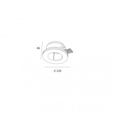 Producto de Aro Downlight Integración Escayola/Pladur Circular para Bombilla LED GU10 / GU5.3  Corte Ø133 mm