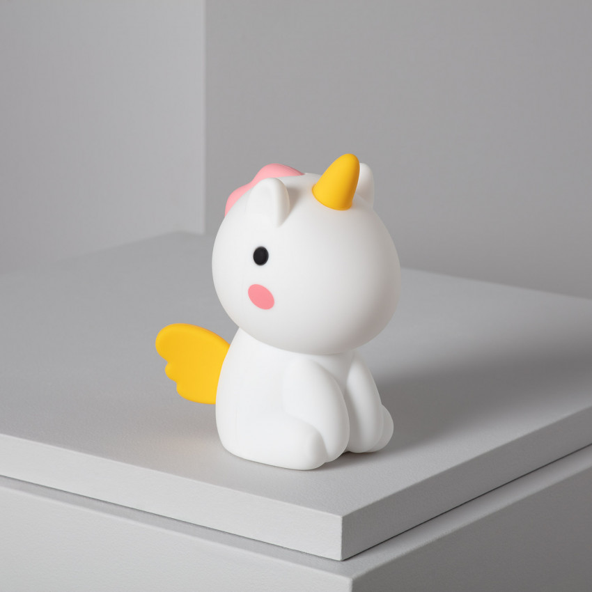 Luz Quitamiedos LED Infantil Unicornio RGB Silicona con Batería
