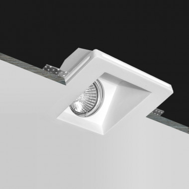 Produto de Aro Downlight Integração em Gesso/Pladur Quadrado para Lâmpada LED GU10 / GU5.3 Corte 123x123 mm UGR17