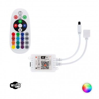 Controlador mini con mando a distancia tira led RGB 12V