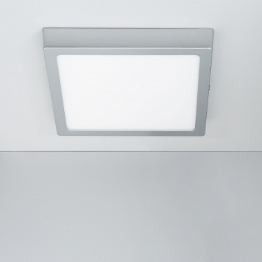 Plafon LED 18W Quadrado Alumínio 210x210 mm Slim CCT Selecionável Galán SwitchDimm