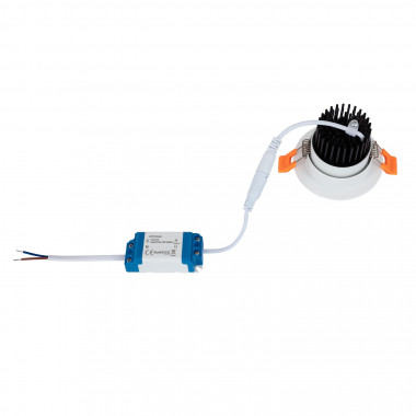 Producto de Foco Downlight LED 7W COB Direccionable Circular Blanco Corte Ø 70 mm No Flicker 