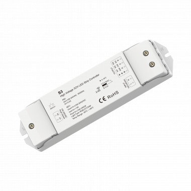 Produto de Controlador Regulador Fita LED RGB-CCT 220-240 AC Compatível com Pulsador e Comando RF
