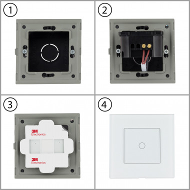 Producto de Interruptor Táctil Triple Modern