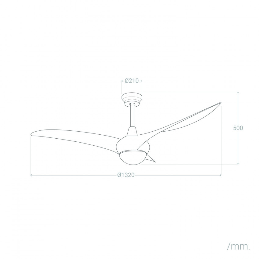 Producto de Ventilador de Techo Silencioso Helix Blanco 132cm Motor DC LEDS-C4 VE-0002-BLA