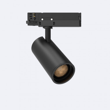 Foco Carril LED Trifásico 40W Fasano Antideslumbramiento No Flicker Regulable Negro